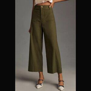 Anthropologie Maeve Colette Cropped Wide Leg Pants NWT